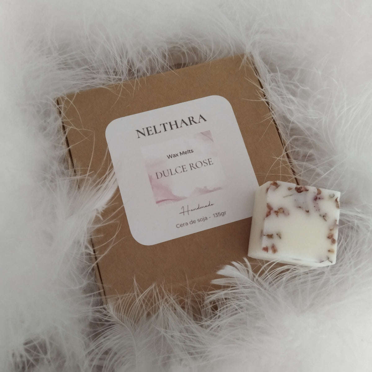 Wax melts Dulce Rose cera soja floral artesanal Nelthara