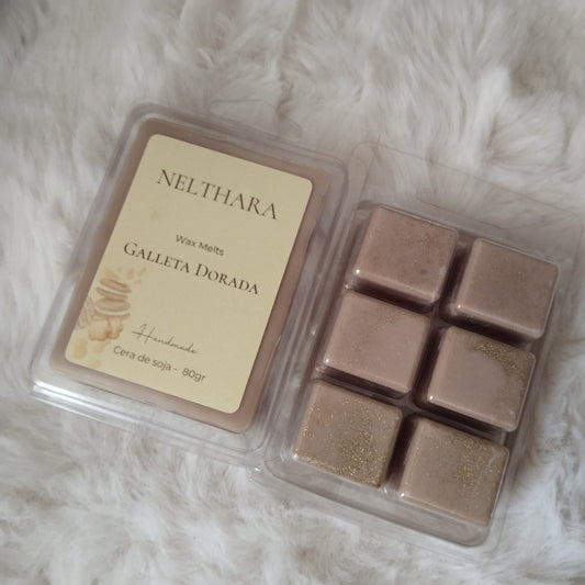 Wax melts Galleta Dorada cera de soja aroma dulce tostado Nelthara