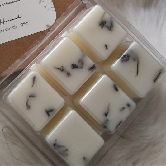 Wax melts Pure Calm lavanda manzanilla cera soja artesanal Nelthara