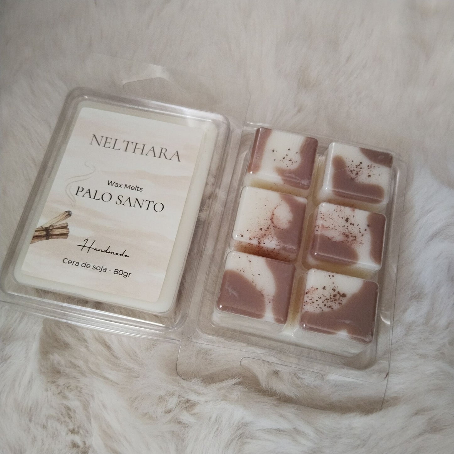 Wax melts Palo Santo cera de soja purificante artesanal Nelthara