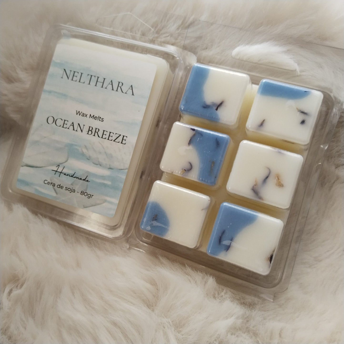 Wax melts Ocean Breeze cera soja brisa marina Nelthara