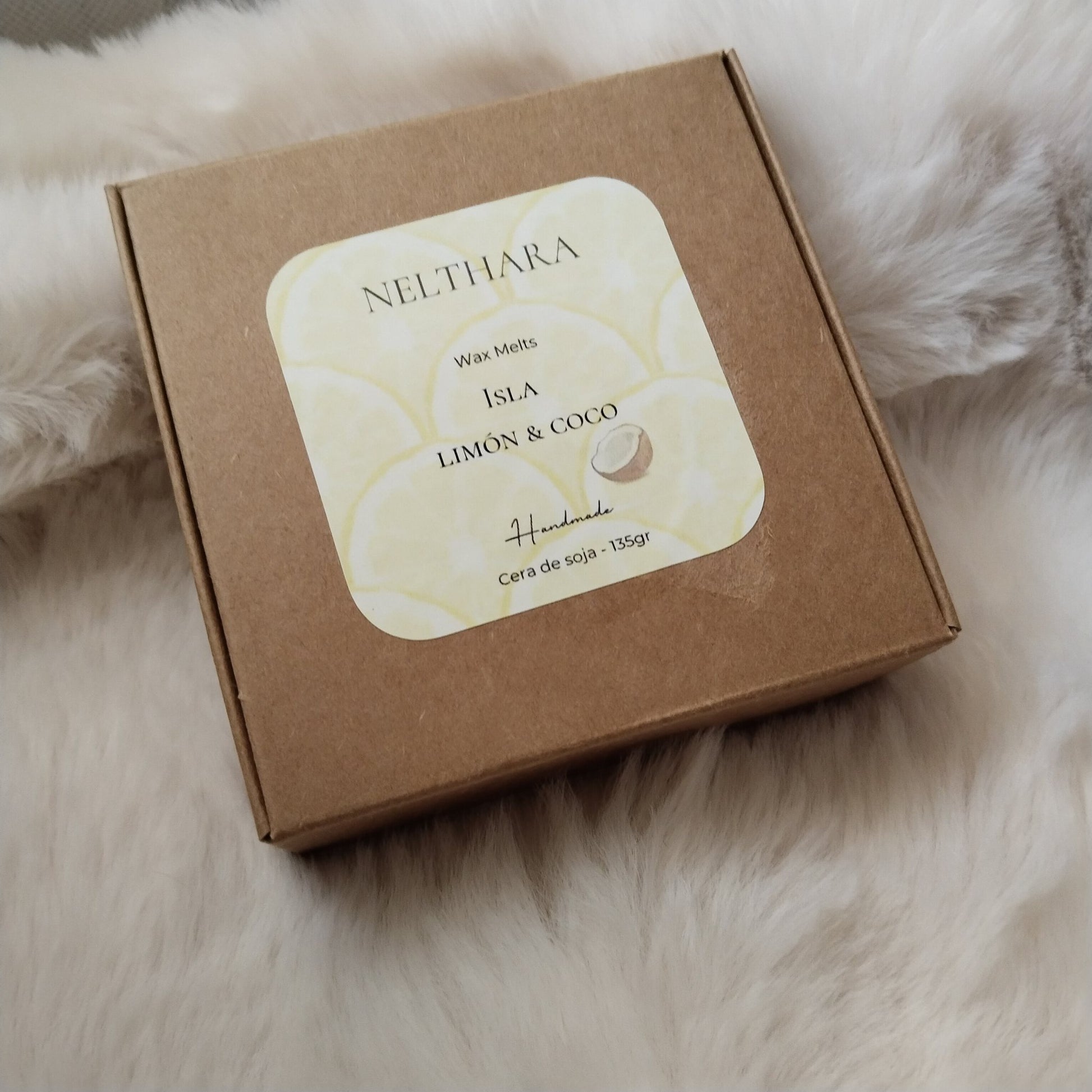 Wax melts soja Isla Limón Coco cítrico natural Nelthara