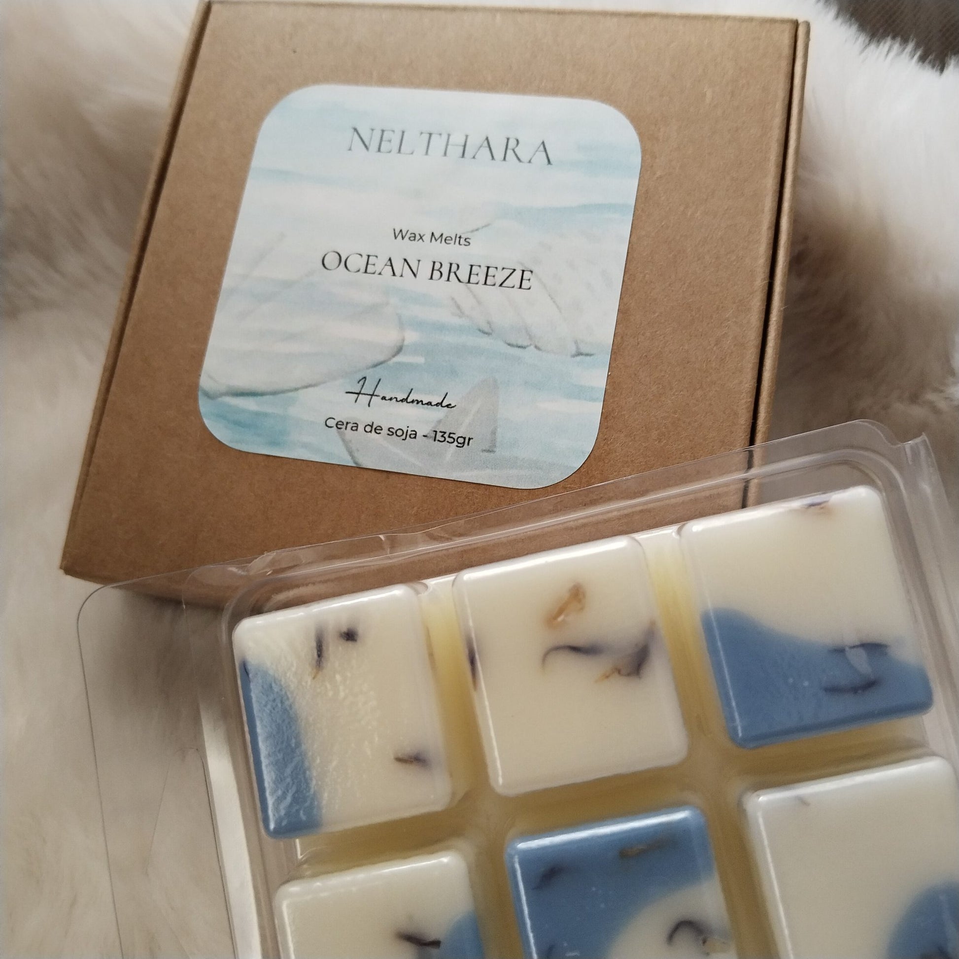 Wax melts soja Ocean Breeze aroma oceánico Nelthara